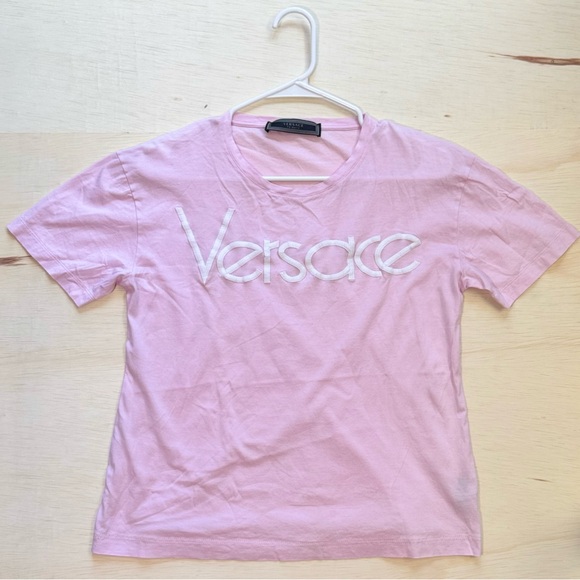 Fun pink and white crew neck tee shirt - Picture 2 of 9